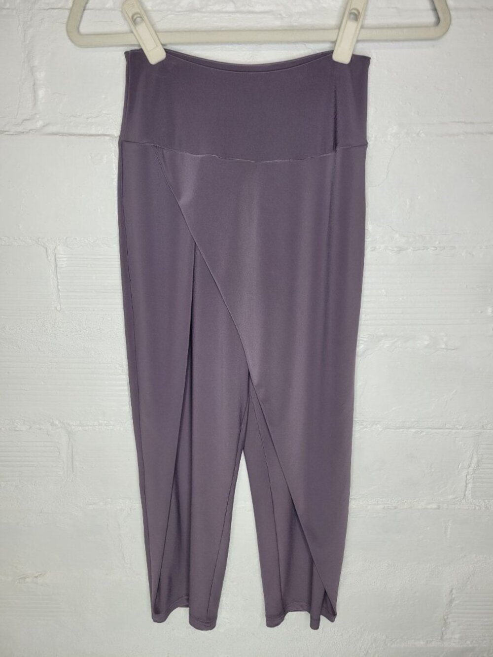 Sympli Women's Size 4 Pants Faux Wrap Pull On Purple